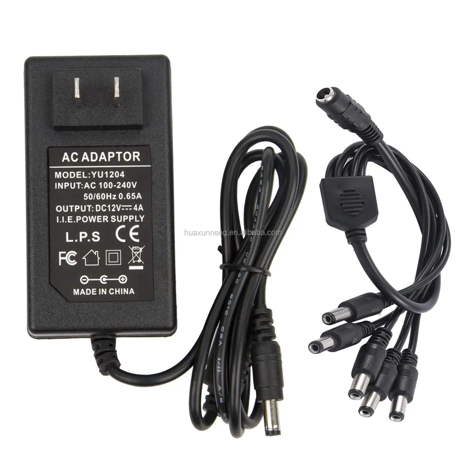 Maryanne Jones Indringing Leugen Ac/dc Adapter 12v 4a 48w Power Adapter 12v 4a 48w Power Supply With 5-way  Splitter Power Cable - Buy Ac/dc Adapter 12v 4a 48w,12v 4a 48w Power Adapter ,12v 4a 48w Power Supply