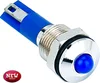 10MM IP67 waterproof 6v RED YELLOW BLUE led metal signal lamp indicator pilot lamp