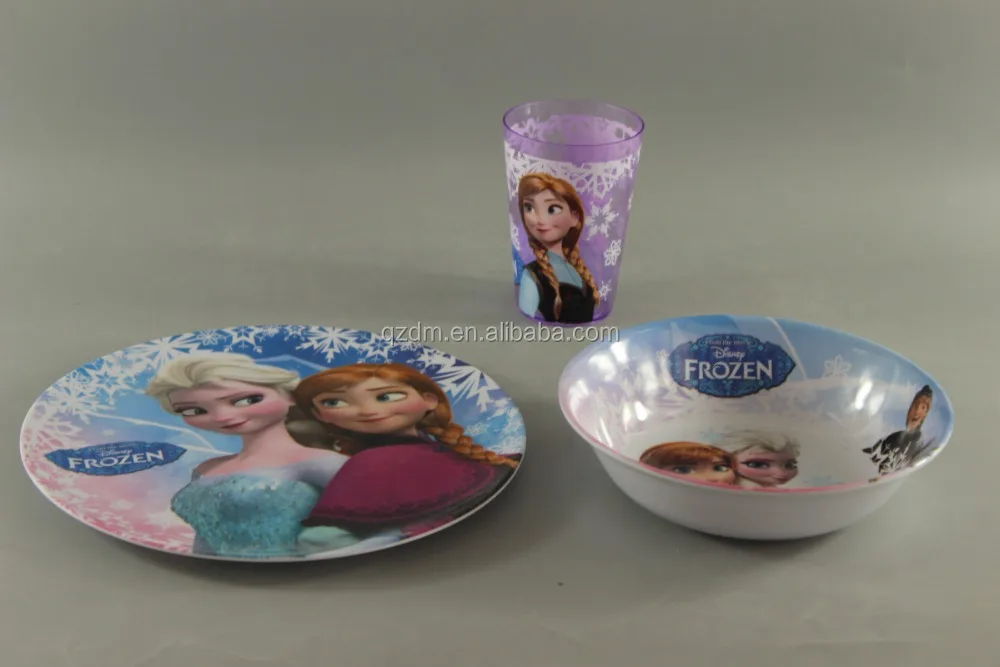 Gift Box Package Kids Melamine Plastic Dinner Set Of 3pc