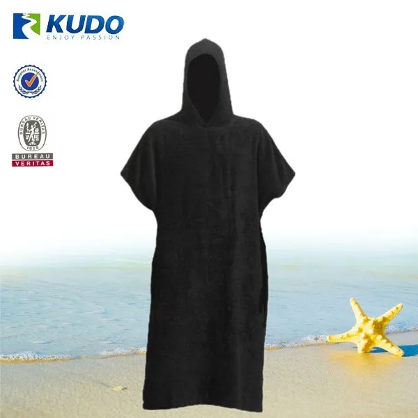 Sensation Douce éponge Robe De Plage Personnalisé Noir Plage