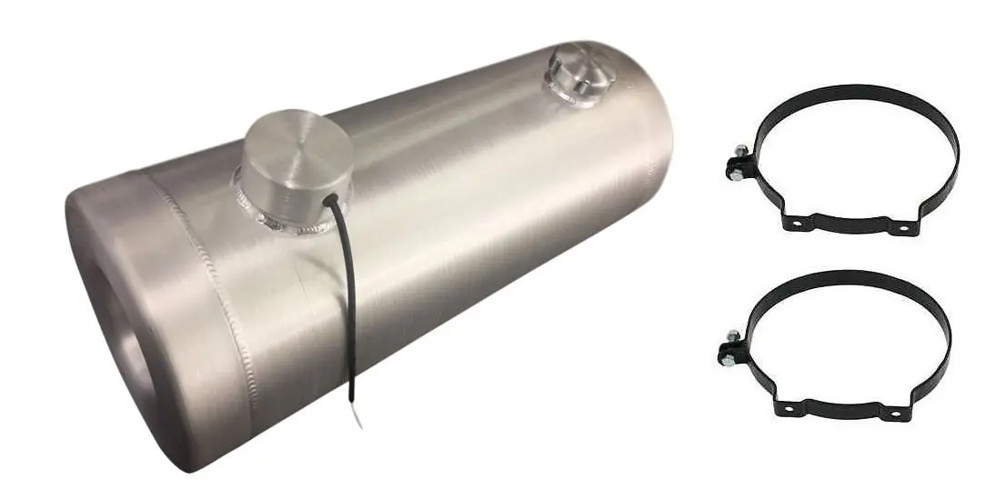 10X33 End Fill Spun Aluminum Gas Tank With Remote Filler Neck And Sender