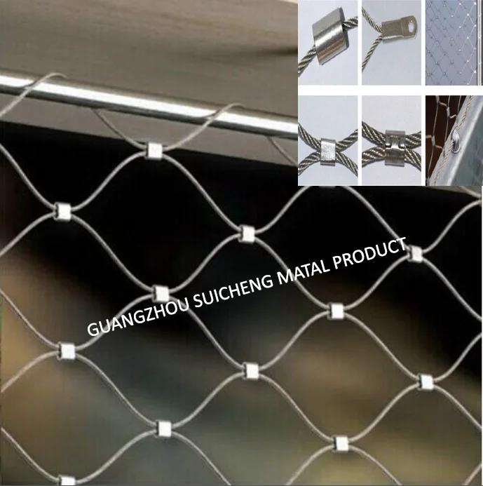 Flexible Strong Stainless Steel Wire Rope Handrail Cable Mesh Netting Buy Stainless Steel Wire