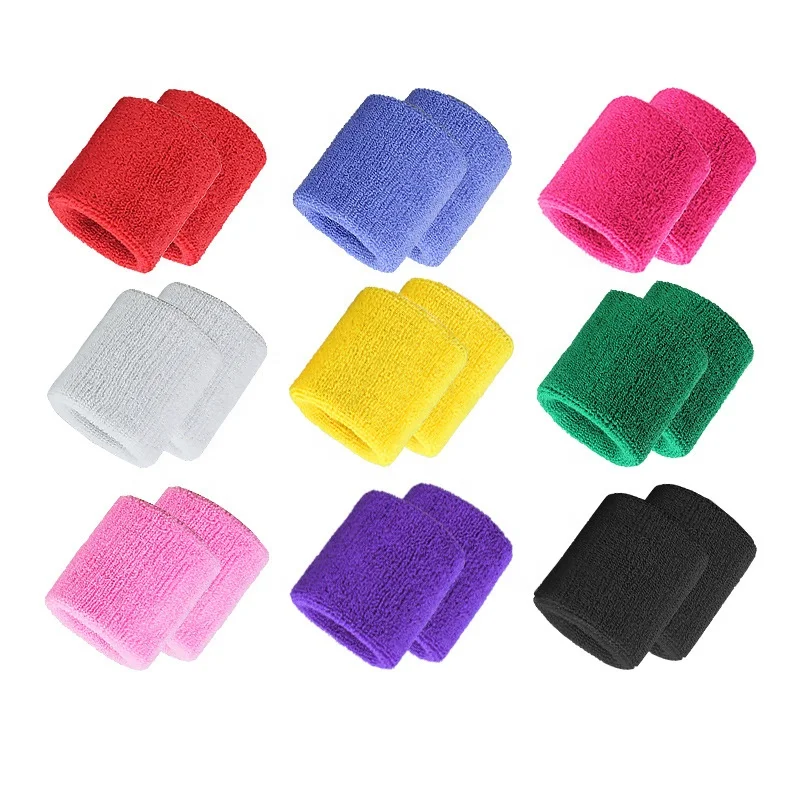 Promotional Terry Cloth Customized Embroidery Sweat Wristband Sport