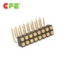 Double row 16pin female bending pogo pin battery connector with gold plated