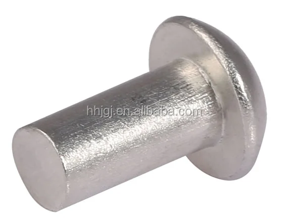 
China Supplier ALuminum solid half round head knurling rivets Round Head Solid Rivet 