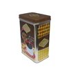 Tall rectangular tin box for sea food packing or daily used items packaging