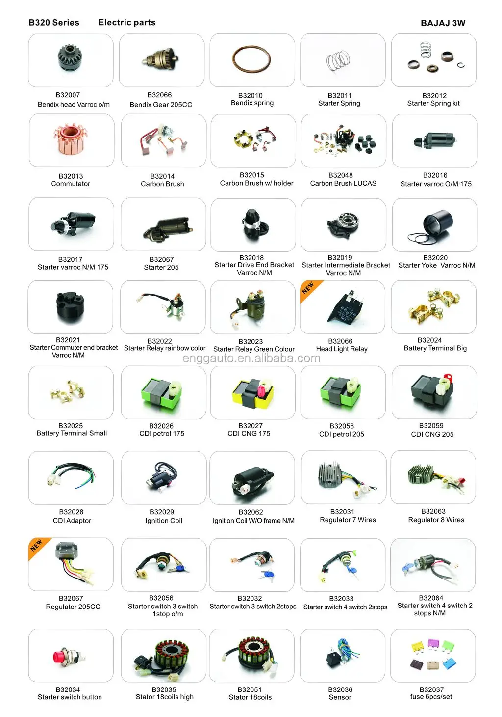 bajaj cng auto spare parts