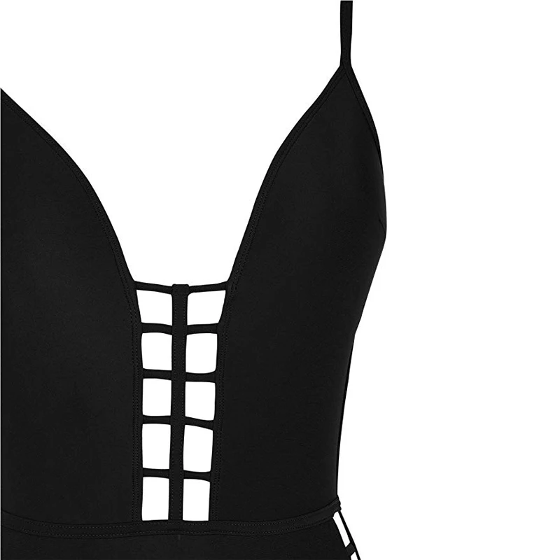 Oem Factory Wholesale High Waisted Monokinis Sexy Deep V Plunge Cut Out