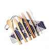 Bamboo Flatware Tableware Cutlery Set Travel Utensils Tied Line Reusable Flatware Set With Eco Friendly