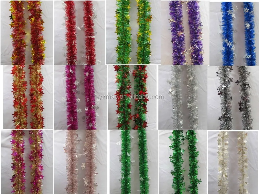Hanging Holiday Tinsel Garland  Christmas Decorations Garland Christmas Superior Ornament