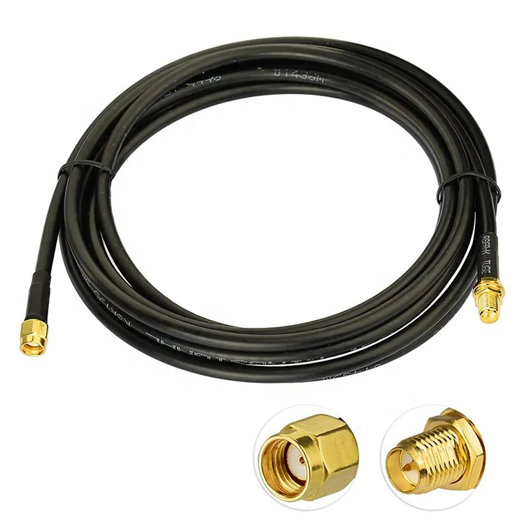 Low-loss Antenna Cables 3DFB RP SMA-MALE to RP SMA-Female Bulkhead 3DFB Coax Cable - ANKUX.COM