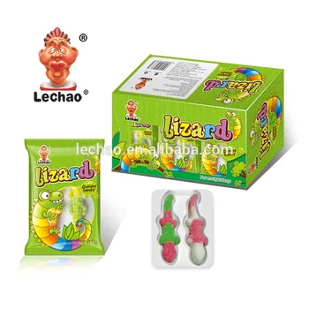 Lizard Shape Halal Fruit Sweet Gummy Candy Animal shaped jelly candy ...