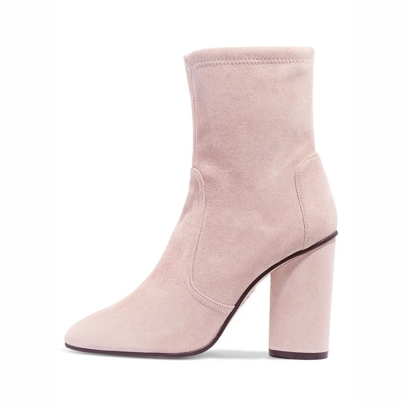 pink pointed toe ankle boots