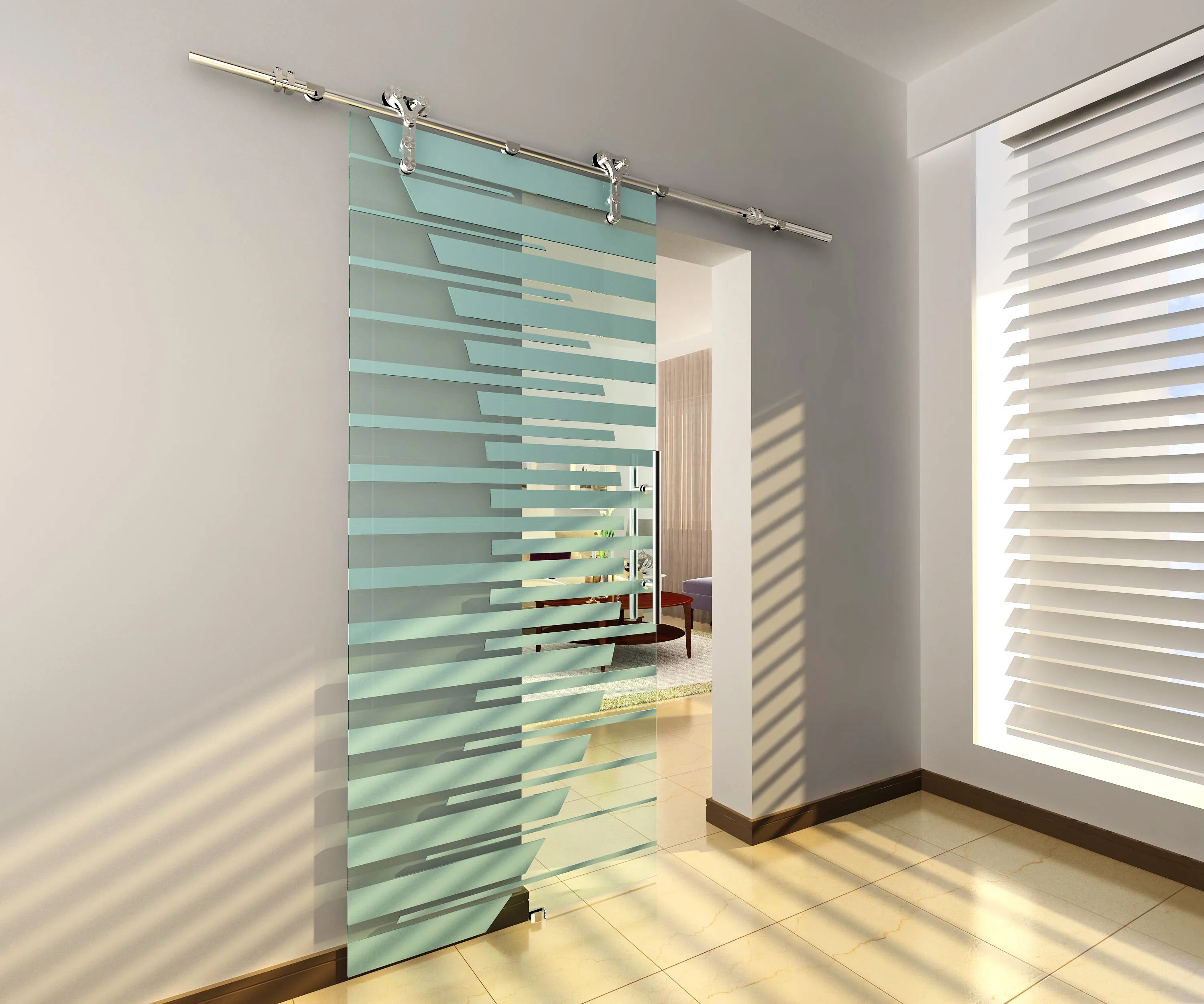 عالية الجودة السلامة انزلاق الزجاج المقسى باب الحظيرة مع عالية واجب انزلاق زجاج نظام باب الحظيرة