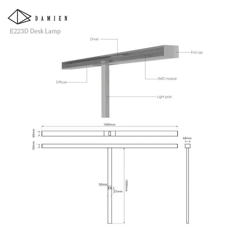 Minimalism Style Twins Lights Desk Lamp Of Office Lighting E233d Buy