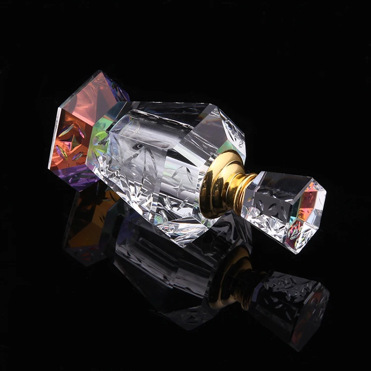 luxury champagne sales K9 3ml crystal glass perfume bottle / Champagne Color Mini Perfume Bottle Gift from China