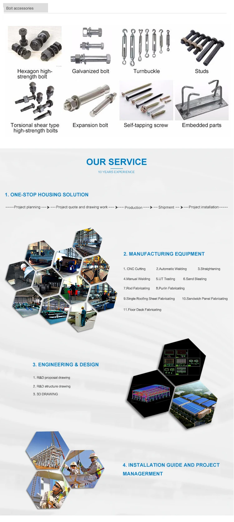China Fabrication Light Weight Steel Structure Prefabricated Workshop And Steel Warehouse