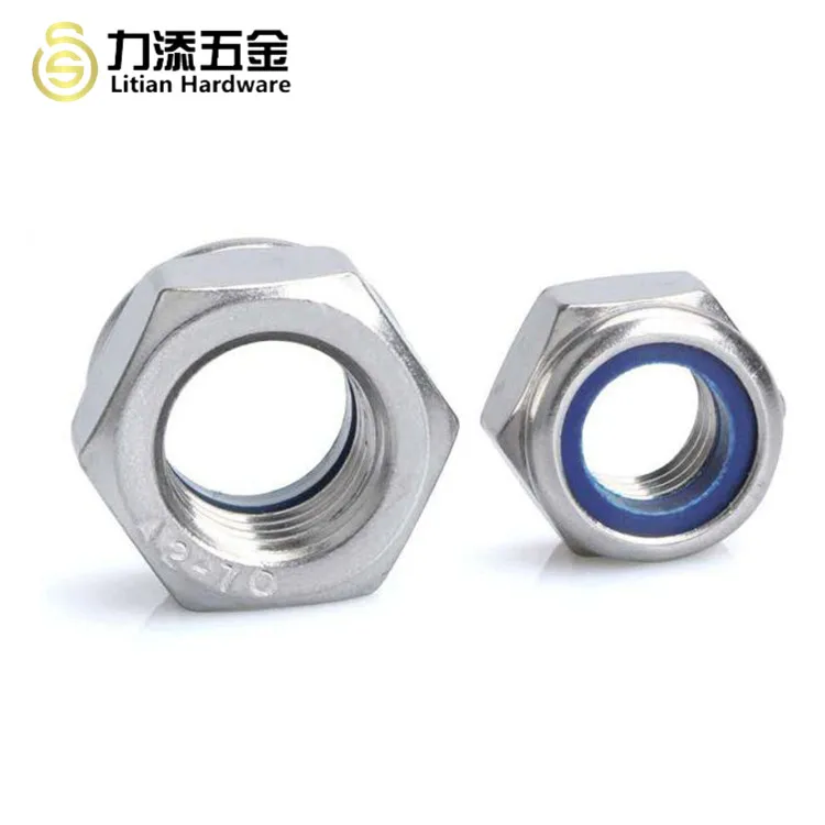 M3-M16 SUS304 Prevailing Torque Type All Metal Insert Hex Hexagon Self Lock Nut