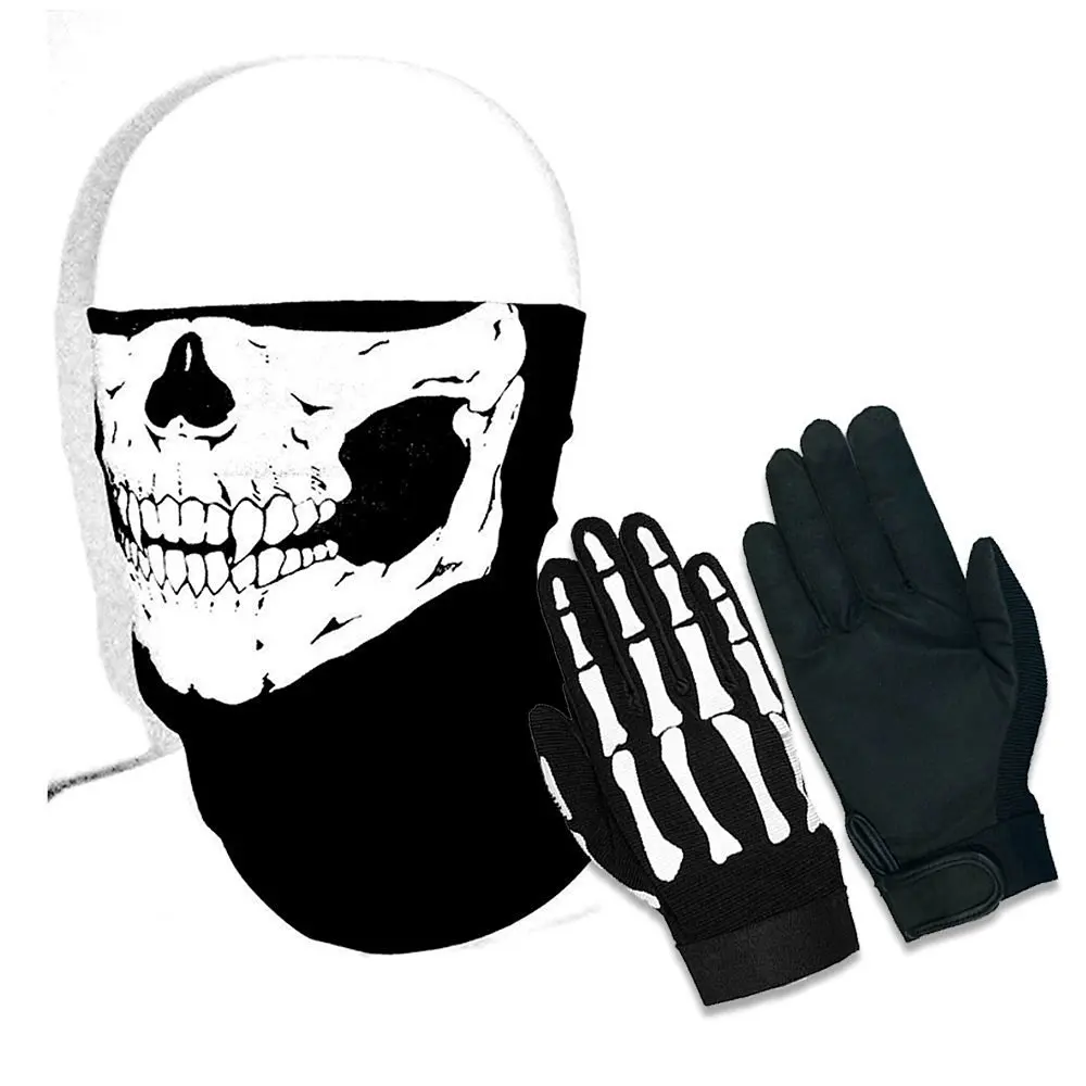 skull football gloves