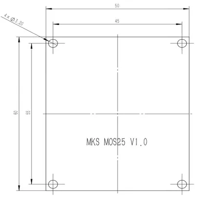 3D yazıcı parçaları ısıtma kontrolörü MKS MOS25 V1.0 için ısı yatağı ekstruder MOS modülü büyük akım 25A desteği
