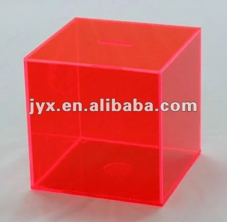 Acrylic Piggy Bank In Mars Red Color Money Box Acrylic Piggy Bank In Mars Red Color