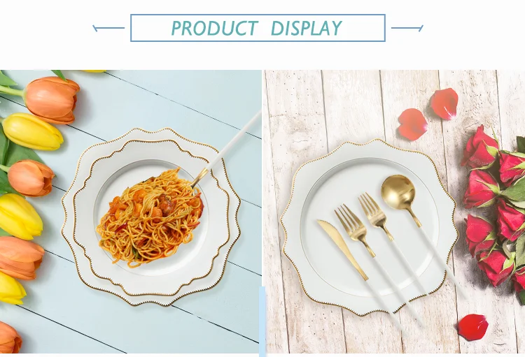 Wholesale 4pcs Ceramic Wedding Dinnerware Set,Fine Porcelain Dubai Gold