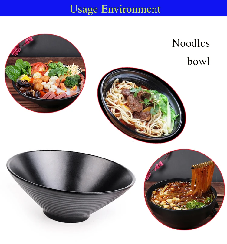 Ljb009 9 Inch Large Size Hotel Soup Bowl Antislip Hot Noodle Soup Bowl