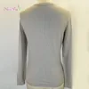 Excellent design knit lady solid color sweater crewneck