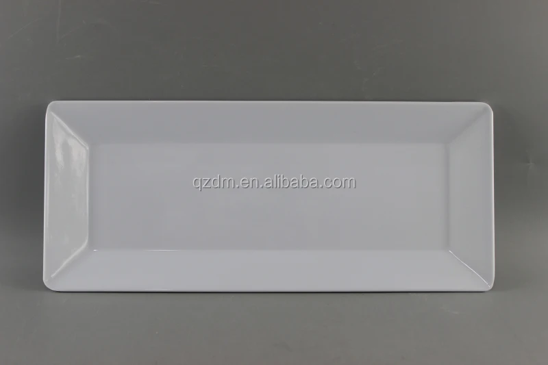 White Melamine Square Tray Plastic Rectangle Tray Tableware