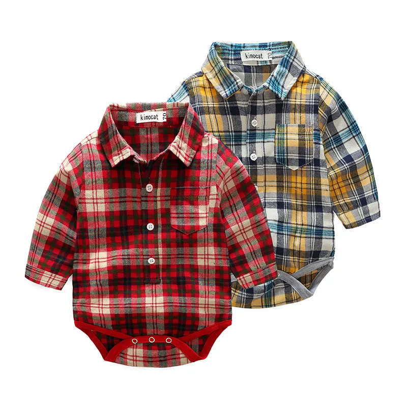 INFANT YELLOW GREEN FLANNEL SHIRT
