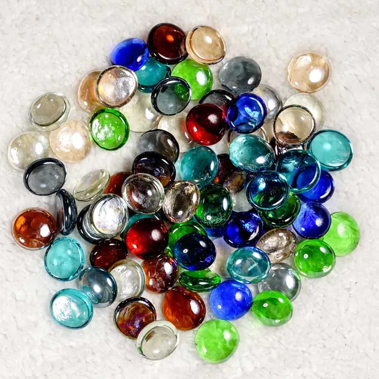 transparent green toy flat beads marbles sea glass stones