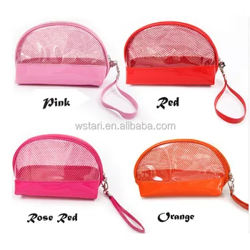 Semicircular Clear Plastic Vinyl Travel Cosmetics Bag Transpa Semicircular Clear Plastic Vinyl Travel Cosmetics Bag Transpa Pvc Wash Toiletry Vanity Makeup Grooming Pouch