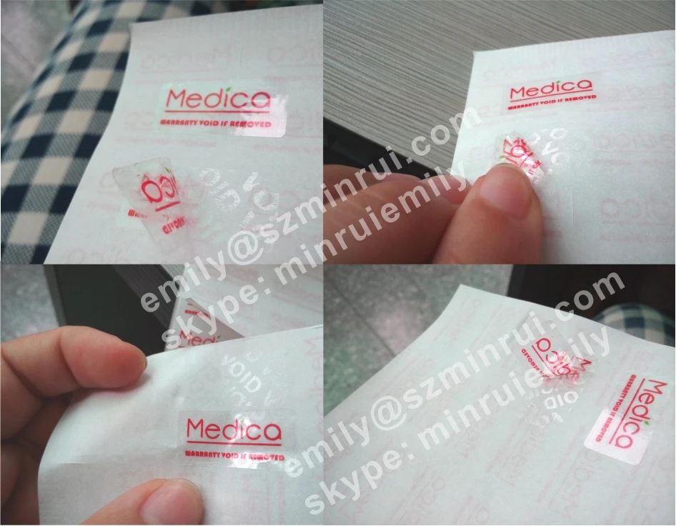 Custom Transparent Security Seal Stickers,Clear Security Seal Stickers,Clear Tamper Proof Void