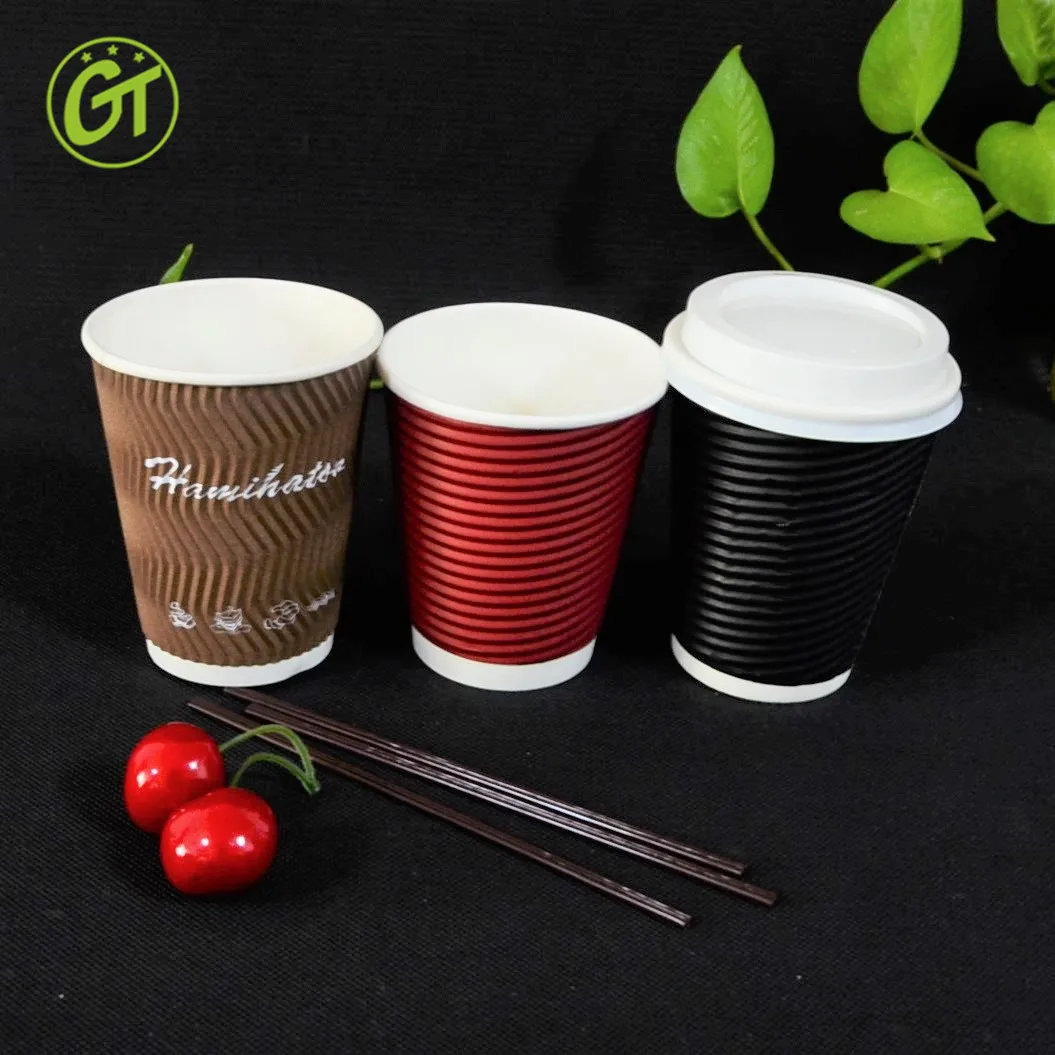 Ripple Wall Coffee Paper Cups And Lid Wholesale Paper Philippine Green