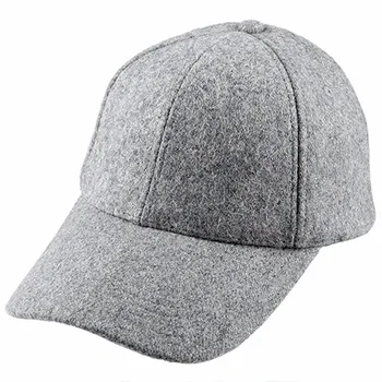 gray wool baseball cap