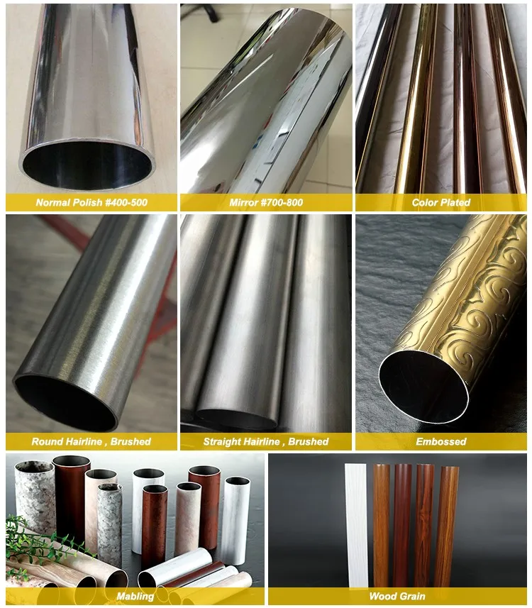 201 304 304L de alta calidad de encargo 316 316L SS alrededor de la línea tipo precios de acero inoxidables de soldadura del tubo ERW del tubo de la tubería