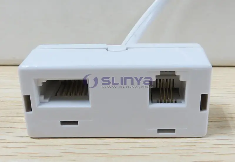 Hot Sale Plastic One BT Plug to Two UK BT Telephone Socket Adapter Splitter AD