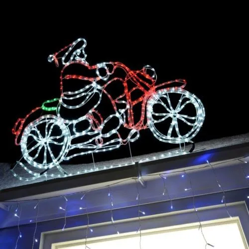 Outdoor Led Rope Light Silhouettes Motorcycle Animated Christmas Lights