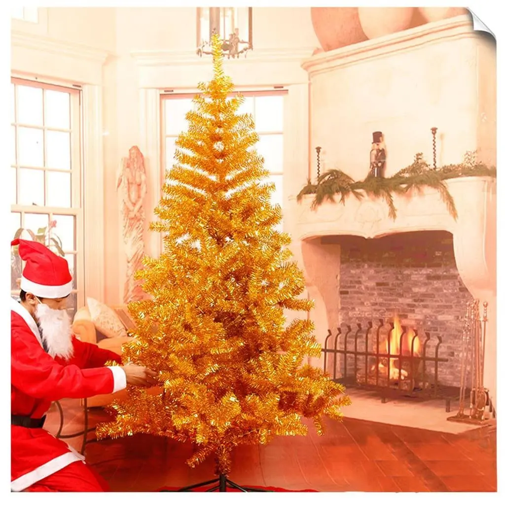 World- DIY Christmas Decorations Gold Gold 1.5 M Christmas Tree Decorated With 400 Luxurious Bare Bare Christmas Trees