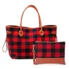 Wholesale Tie Dye Tote Bag Set Fleece Buffalo Plaid Check Handbags Customized Leopard Serape Aztec Rainbow Bags DOM-1081333