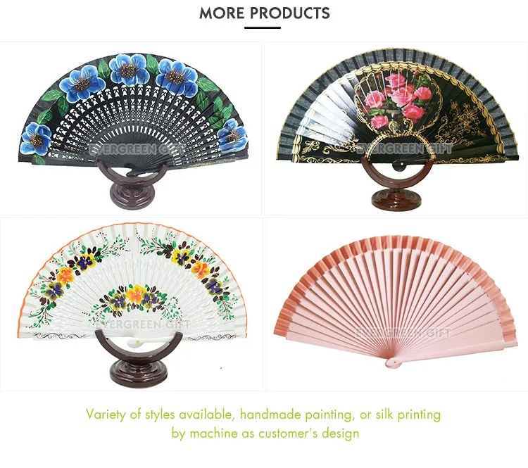 23cm Antique Wooden Spanish Handheld Folding Fans For Decoration Buy