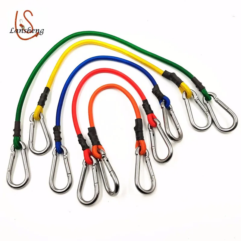 Heavy Duty Rubber Bungee Cord With Carabiner Hook - Buy Rubber Bungee ...