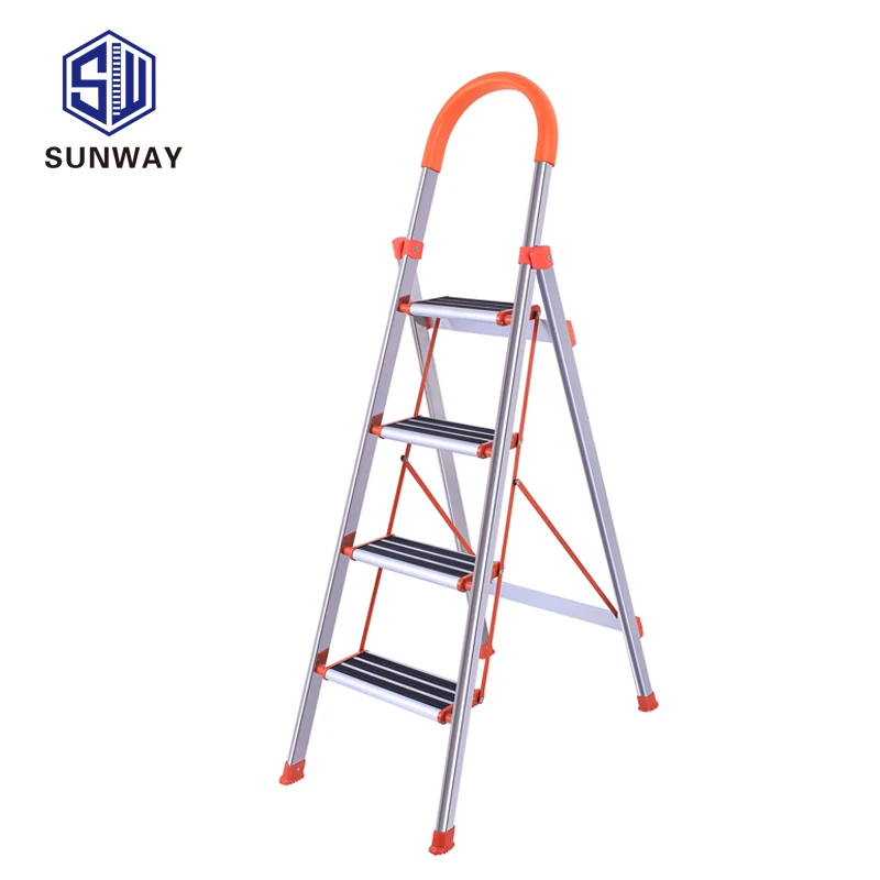 Folding and moveable type step ladder aluminium folding feature aluminium step ladder