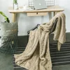 Brief comfortable plain blanket cover knit blanket cotton cable knit blanket