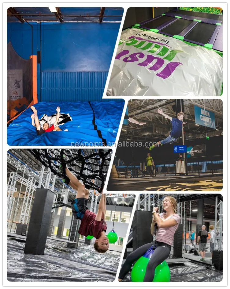 6x5x1.2m blue air bag landing inflatable stunt air bag for jumping