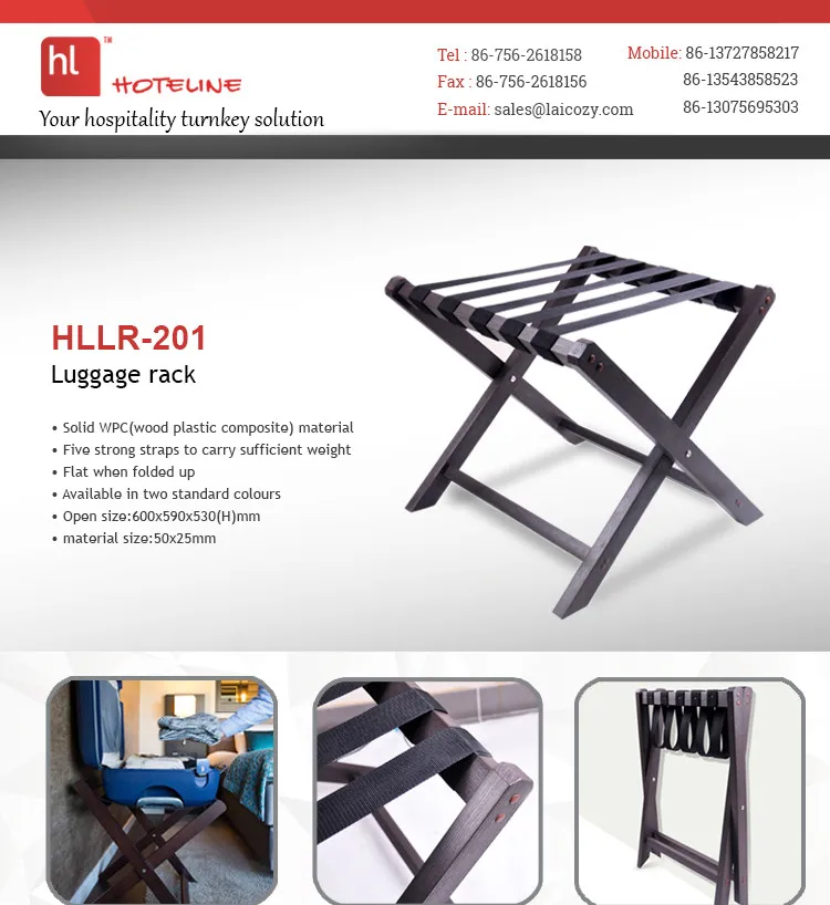 New Stable solid WPC Hotel Luggage Rack