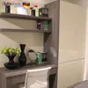 GermanPool OEM Durable material ISO9001 UK Environmental Acrylic Beige Log pattern Bedroom Modular kitchen cabinets full kitchen