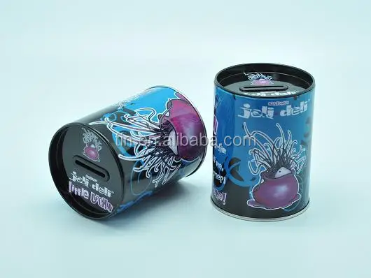 Coin can money box tin can coin bank collection boxes