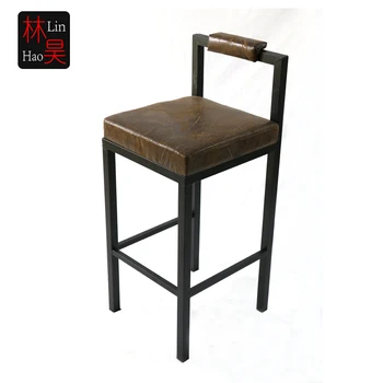 Bar Stool High Chair,Vintage Black Color Metal Bar Stool Chair - Buy