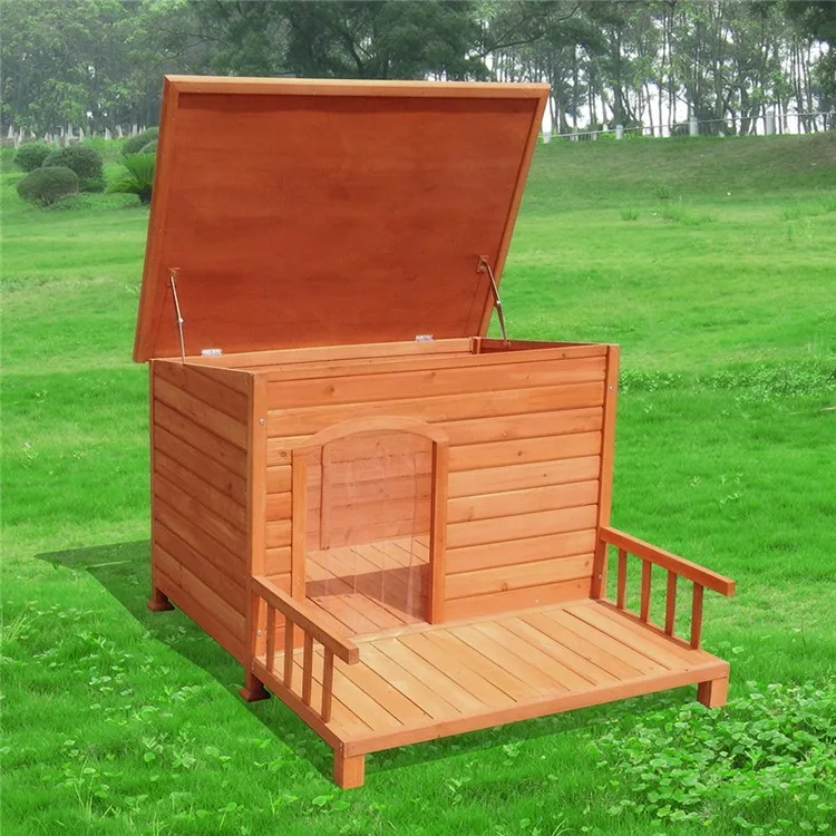 Hot Sale Top Quality Wooden Dog House With Porch Outdoor Delicate Dog